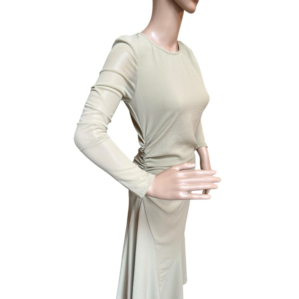 Zara Pistachio Green Asymmetrical Midi Dress, NWT, L* - Picture 6 of 16